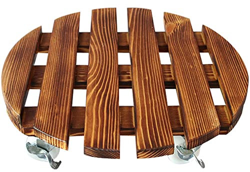 Pflanzkorb aus Holz mit robusten Rädern für einfaches Bewegen, unterstützt bis zu 60 kg, ideal für den Innen- und Außenbereich