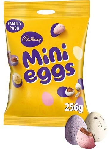 Cadbury Mini Eggs Family Pack Bag, Crunchy Shells with Smooth Milk Chocolate Centres, Gift for Easter & Easter Egg Hunts, 256 g (Pack of 1)