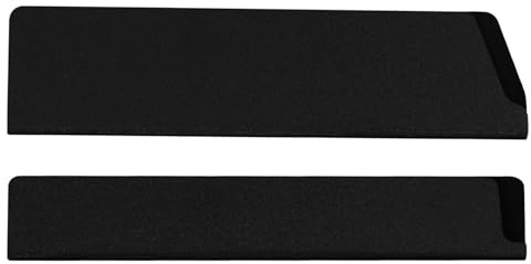 Toyvian Funda Protectora Rectangular para Cuchillos de Cocina 8 Pulgadas 2 Piezas Material Plástico Negro Interior de Vellón Funda para Cuchillo de Carnicero y Chef Almacenamiento