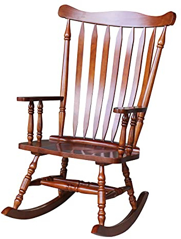 International Concepts Solid Wood Rocking Chair in Soft Cherry