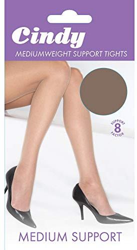 Cindy Womens/Ladies Mediumweight Support Tights (1 Pair) (Large (5ft6â€-5ft10â€)) (Paloma Mink)