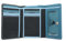 Visconti Rainbow-Kollektion Biola Geldbörse Geldbeutel Leder mit RFID-Schutz RB39 Blau Multi