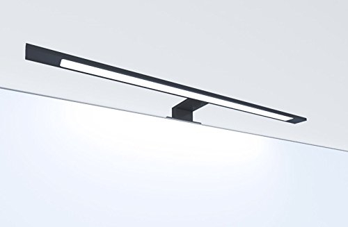 LED Badleuchte schwarz 600mm Spiegellampe Spiegelleuchte Aufbauleuchte, Lichtfarbe:neutralweiß