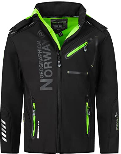Geographical Norway - Chaqueta impermeable para hombre, chaqueta softshell funcional, para exterior, hidrófuga en paquete con gorro tipo Beanie urbandreamz, M