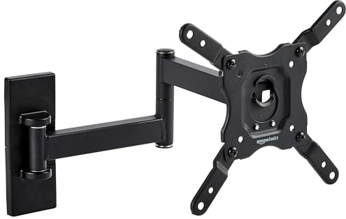 Amazon Basics Full-Motion TV Wall Mount For 12-Inch to 40-Inch, 30.5 - 101.6 cm TVs and VESA 200 x 200, Black