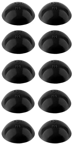 cyclingcolors 10x Coprivite con labbro di tenuta cappuccio plastica viti testa cilindrica bombata copertura coperchi tappi, Nero 14mm
