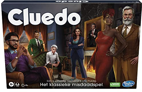 Cluedo Gesellschaftsspiel, erneuertes Cluedo-Spiel für 2 bis 6 Spieler, Kriminspiele, Detektivspiele, Familienspiele für Kinder und Erwachsene (‎Niederländisch)