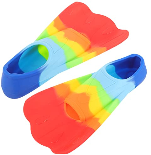 BESPORTBLE 1pair Boys and Girls Swimming Fins Lightweight Silicone Diving Flippers for Boy Girl Portable for Training Snorkeling and Leisure Activities