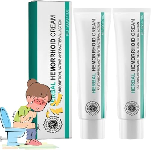 Medalisk Chinesische Kräuter-Hämorrhoidencreme, Hämorrhoiden-Salbe für Frauen und Männer, 20 g (2 Stück)