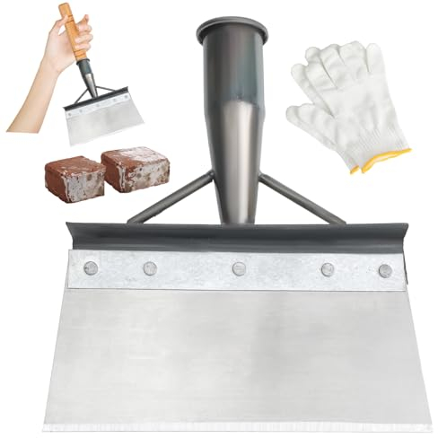 Pala de Limpieza de Jardín 20CM Pala de Jardín Multifuncional，Dispositivo de Eliminación de Malezas de Jardín Palear Hielo y Nieve, Al Aire Libre, Casa, Granja (Sin Mango de Madera)