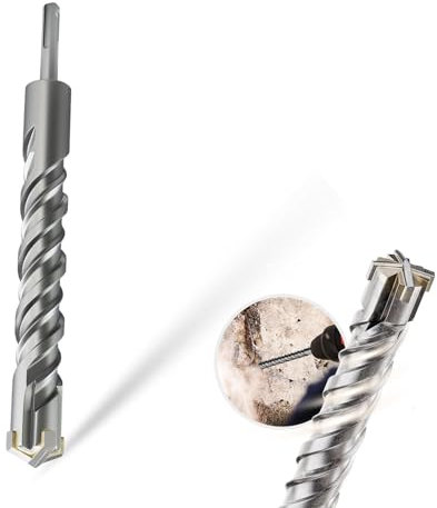 Plus Bohrer 30x350mm，Professionell Betonbohrer，Ideal zum Bohren in Stein, Beton, Naturstein, Ziegelmauer