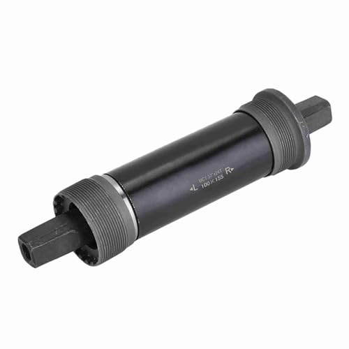 POENVFPO Bottom Bracket, Durable Steel Square Tapered Threaded, Square Taper Bottom Bracket 100mm x 155mm for Fat Bikes, Mountain Bikes, BMX Bikes, All-Terrain Rides