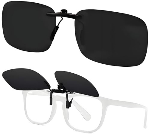 LuxStellar Clip Lunettes De Soleil, Clip Solaire Pour Lunettes De Vue avec Lentilles TAC Protection Optimale Lunettes De Soleil Femme Idéal pour Conduire Extérieur Loisirs et Usage Quotidien