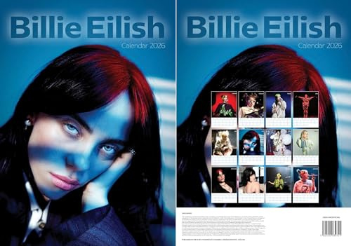 Billie 2026 kalender, A3 storlek 30 x 42 cm, 12 månader med bra fotografi - RR