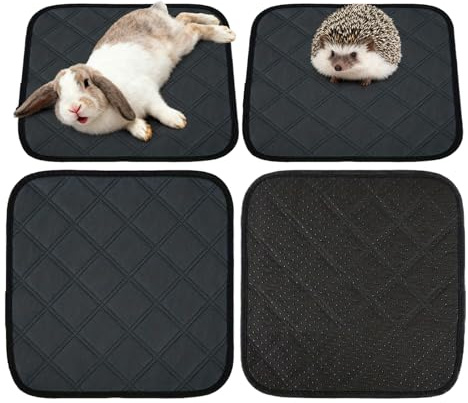 YNPQTDS Inserto per gabbia, 4 pezzi, assorbente, lavabile, per piccoli animali, criceti, ricci, cincillà, habitat e animali domestici