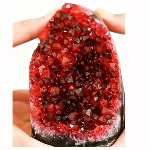 HWXMUGLXL Crystal Rock, Large Clusters Stone, Quartz Stones Raw,Amethyst Geode Cave 500G for Relaxation,3 Gemstone Stone