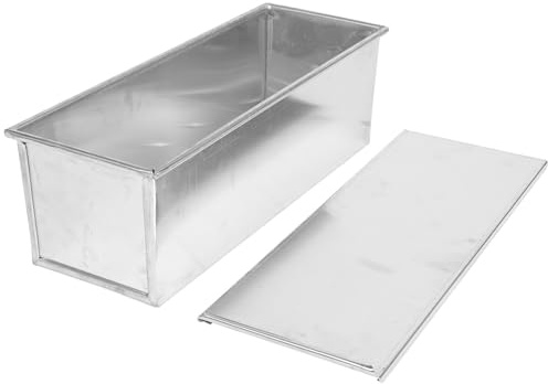 Zerodeko Stampo per Pane da Forno in Lega di Alluminio con Coperchio, Antiaderente e Resistente, Scatola per Toast e Torta per Uso Domestico e Professionale, Forniture Cucina per Cottura