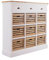 Landhausmöbel - Kommode Touraine Holz 12 Schubladen Vintage Look weiß