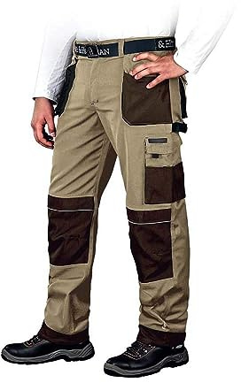 Leber&Hollman LH-FMN-T_BE356 former skyddsbyxor, beige brun-svart, 56 storlek