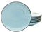 CreaTable 22 cm, LIGHTBLUE, 22066, Serie Nature Collection, 6-teiliges Geschirrset, Suppenteller aus Steinzeug, spülmaschinen-und mikrowellengeeignet, Qualitätsproduktion