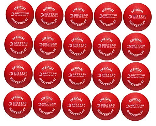 Official British Dodgeball - Foam Dodgeball - Twenty Pack (Red)