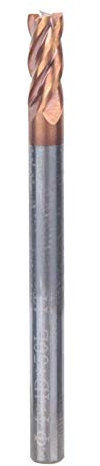 Fresa a candela, fresa a candela a spirale con rivestimento nano 4 scanalature, fresa a candela in metallo duro a 4 scanalature, fresa CNC in acciaio al tungsteno (4 mm)(5pcs)