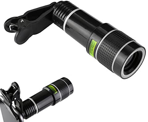 Objetivo de zoom telefónico | 20 X externo HD cámara teleobjetivo para teléfono | Lente de zoom universal para smartphone para fotografía, telescopios portátiles para caza de senderismo Saiki