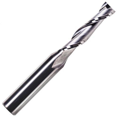6mm x 22mm Flute x 1/4 Shank Solid Carbide Spiral 2 Flute Up Cut Router Bit for Wood, Hard Wood, PVC & Acrylic