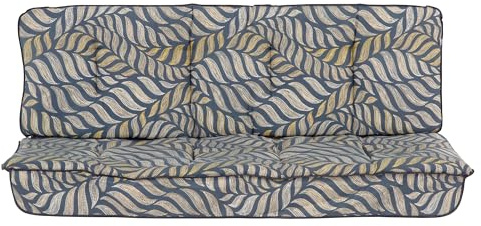 PATIO Cojines para balancín de 3 plazas Latina de 150 cm, cojín de Microfibra para Asiento con Respaldo Delantero