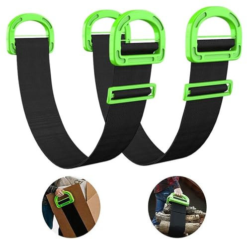 LUHOCIY 2 Stück Tragegurte Umzug 2 Personen, Tragegurt für Pflanzkübel, Hebegurt, zur Unterstützung Beim Transport von Schweren Gegenständen Oder Paketen, Geeignet für Haushalts-und Büroumzüge