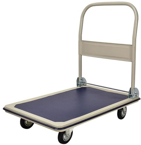 DRFGNF Carro rodante de Alta Resistencia, Carro de Carga Plegable, Carro de Plataforma Plana Manual, camión Dolly Express para Mover Cosas Pesadas, soporta hasta 400 Libras.