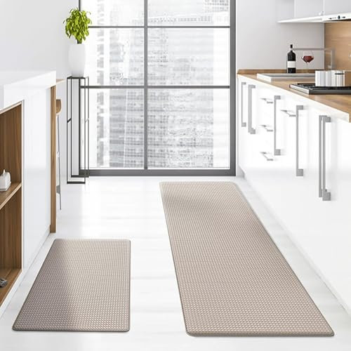 Küchenmatte aus Memory-Schaum, rutschfest, wasserdicht, ölbeständig, leicht zu reinigen, Anti-Ermüdungsmatte für Zuhause, Büro, Wäsche, 44 x 75 cm
