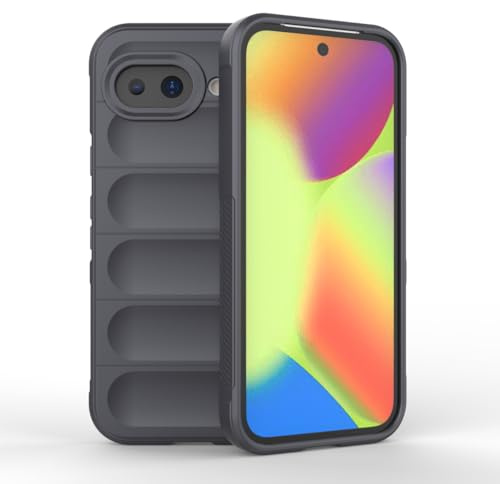 EASSGU Fodral för Google Pixel 10A (6,28 tum) mjuk TPU silikon anti-fall och reptåligt mobilfodral - mörkgrå