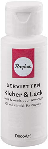 RAYHER - Hobby 38061000 - Kleber für Servietten. 59 ml Flasche, durchsichtig