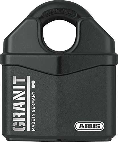 ABUS 37/80 Granit Heavy Duty Stainless Steel Padlock - Closed Shackle Lock with 9/16 (14mm) Shackle - with 2 Keys for Storage, Outdoor, Containers, 3.11in (79mm) Wide, Keyed Different