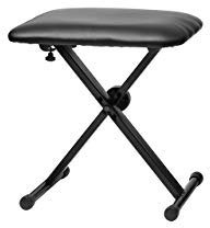 Smallwise Trading Keyboard Piano klappbar Keyboard Pianohocker Klavierhocker Klaviersitz Kunstlederbezug schwarz schwarz