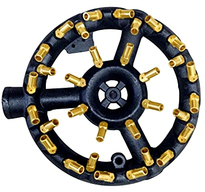 Joywayus Propane Gas Jet Burner 32 Tips for Wok Range,Stir Fry,Grilling,Cast Iron Body Round Nozzle Jet Burner