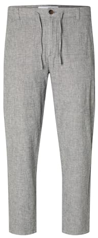 SELECTED HOMME Slh172-slimtape Brody Linen Pant Noos - Pantalon Chino - Pantalon en Lin - Homme