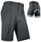 Wulibike Radhose Herren MTB Hose Kurz Fahrradhose Gepolstert 2 in 1 Mountainbike Shorts für Männer mit Polsterung Fahrrad Radfahrhose Reißverschlusstaschen Grau L