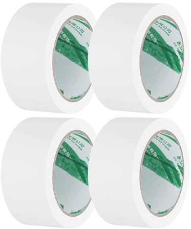 PATIKIL Pickleball Corte Nastro 2 x 66ft 4pz Pickleball Corte Marcatura Kit per Interno/Esterno Tennis Pallavolo Badminton Campo Bianco