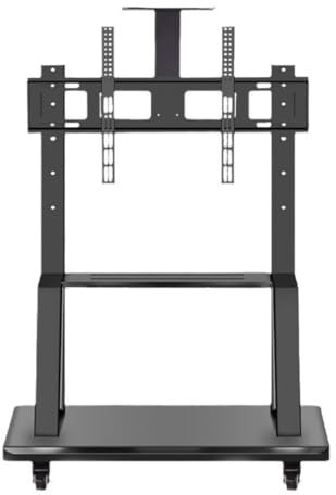 Höhenverstellbarer rollbarer TV-Ständer mit Medien-Regal, Universal-Ständer für 81,3 - 190 cm (32 Zoll) große Fernseher, hält bis zu 130 kg, ideal für Schlafzimmer, Mobile mit Rädern