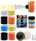 80mm Polierschwämme Pads,32 Stück Polier set,Auto Polierpads,Auto Schwämme Pads Polieraufsatz,Auto Polieren Pads für Akkuschrauber,Poliermaschine,Polierauflage,Bohrmaschine Polieren,Schleifen,Wachsen