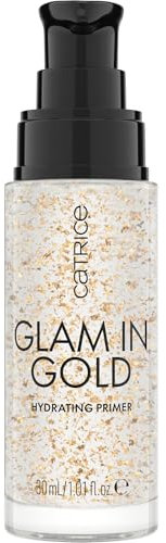 Catrice Glam In Gold Hydrating Primer, Nr. 010, Transparent, feuchtigkeitsspendend, glättend, pflegend, natürlich, vegan, ölfrei, ohne Parfüm, ohne Alkohol, 1er Pack (30ml)