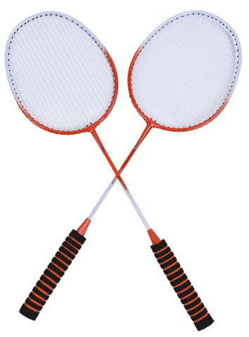 Dilwe Set de Bdminton, Set de Raqueta de Bdminton de Aleacin de Hierro Ligero de con 3 Shuttlecocks Que Llevan Bolsas para Principiantes Amigos de la Familia (Rojo