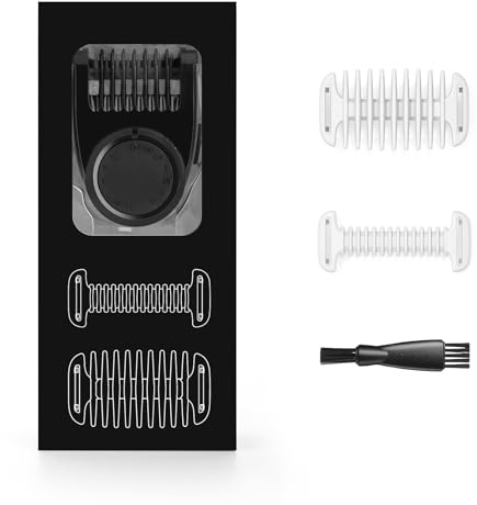 14-in-1 Adjustable Guards Comb Compatible with O Blade QP2724 QP2834 QP2520/30 QP2620/30, Lengths from 0.4-10mm, with Skin Protector, Body Comb for Hybrid Electric Trimmer Attachments