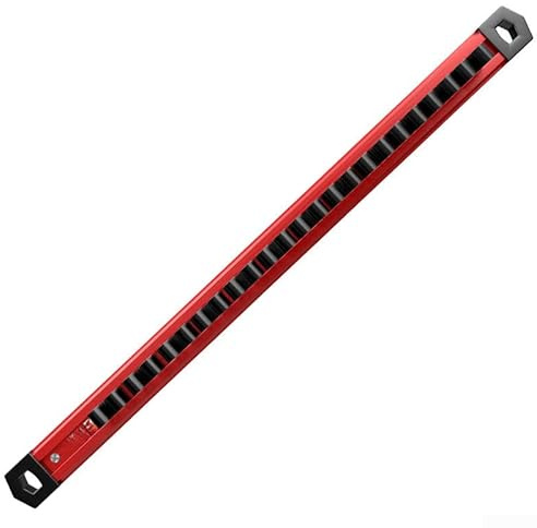 Portautensili magnetico in lega di alluminio per cacciaviti e chiavi con slot regolabili e diversi metodi di montaggio per una conservazione efficiente dell'officina