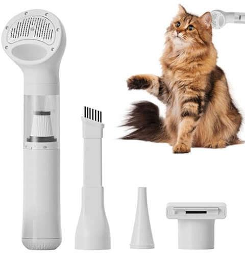 Aspirapolvere per Toelettatura Cani - Multi-Ugelli Senza Fili Portatile Aspirapeli,Aspirapolvere per Peli di Animali Domestici | per Camera Cucina Uffici Appartamento Veicolo Cruscotto Lettiera Fuoriu