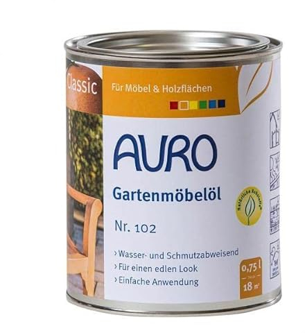 AURO Gartenmöbelöl Classic Nr.102-92 Natur, 0,75 Liter