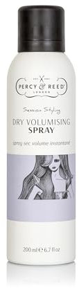 Percy & Reed Session Styling Dry Volumising Spray - Lightweight Mist, Instant Root Lift, Lasting Volume, Adds Bounce. Non-Sticky Formula. Free From Gluten, Sulphates & Parabens. Vegan Friendly - 200ml