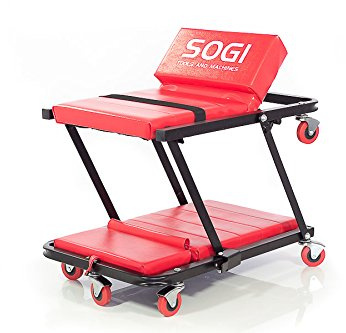 SOGI X4-16 Lettino sotto auto carrello pieghevole in sgabello con poggiatesta regolabile